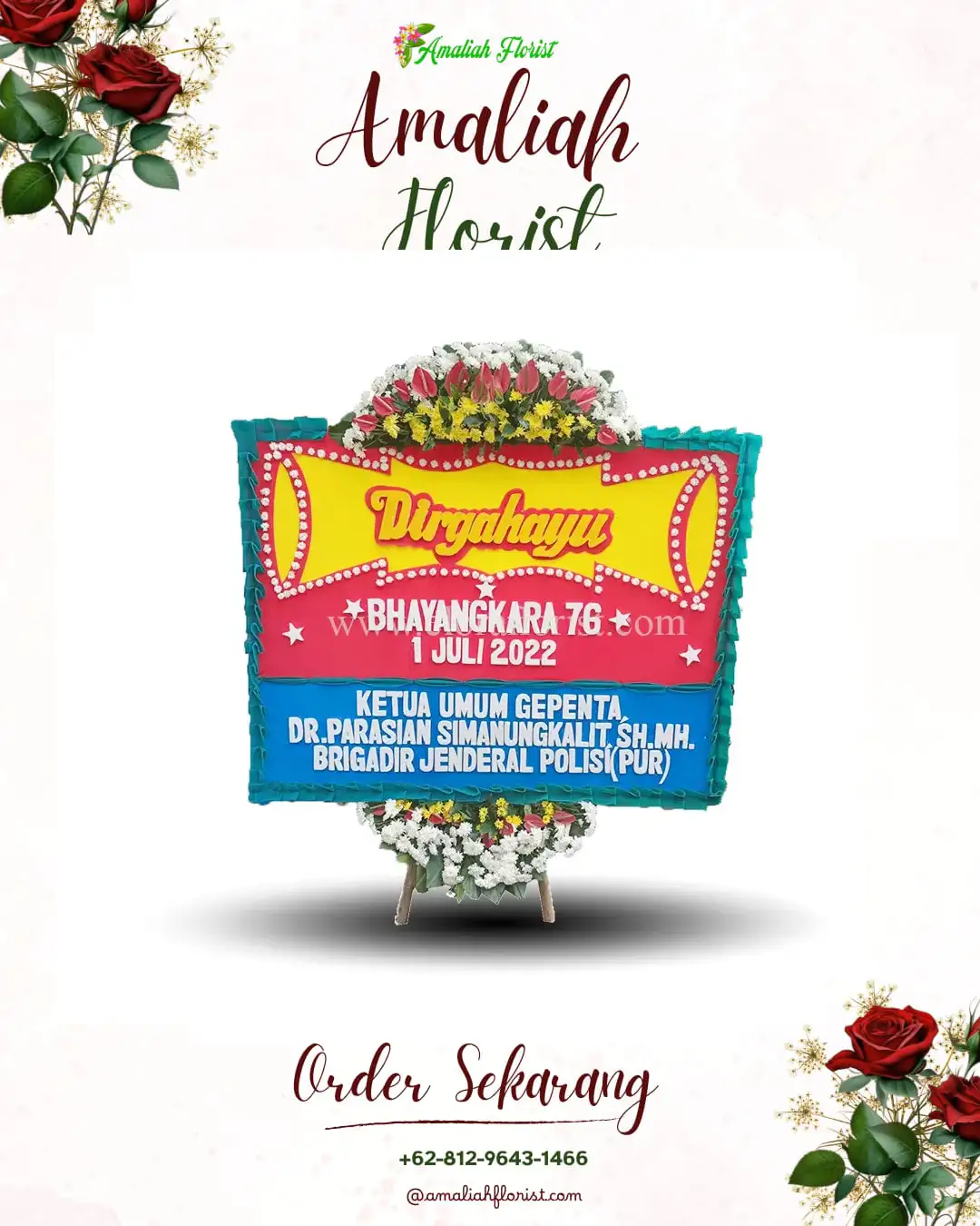 Papan Bunga HUT Ulang Tahun Gunung Mas